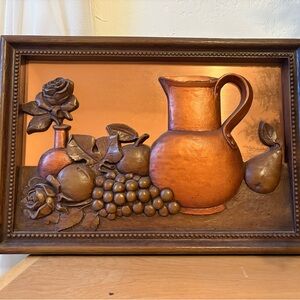Vintage Copper Relief Wall Art